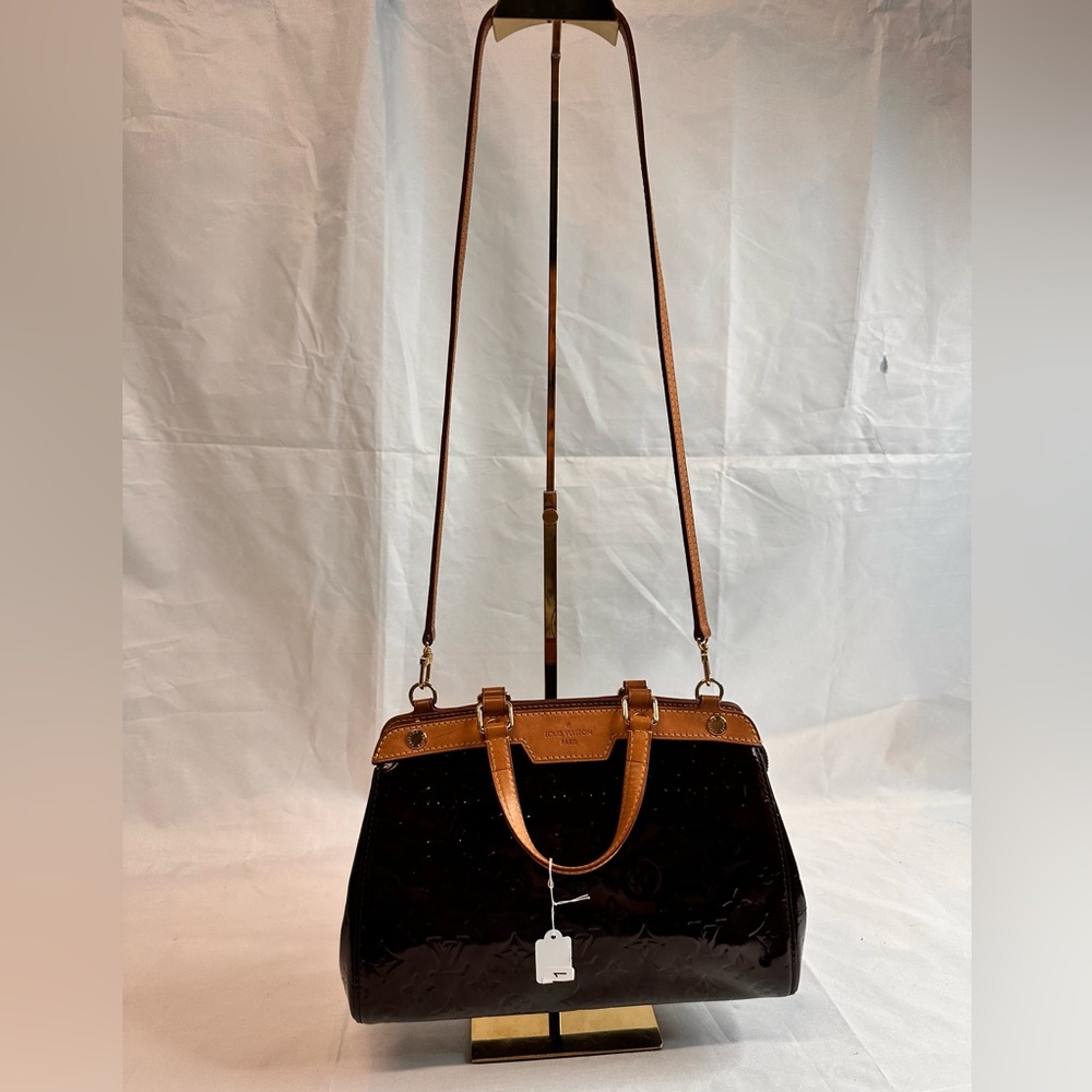 Louis Vuitton Amarante Monogram Vernis Brea MM Bag